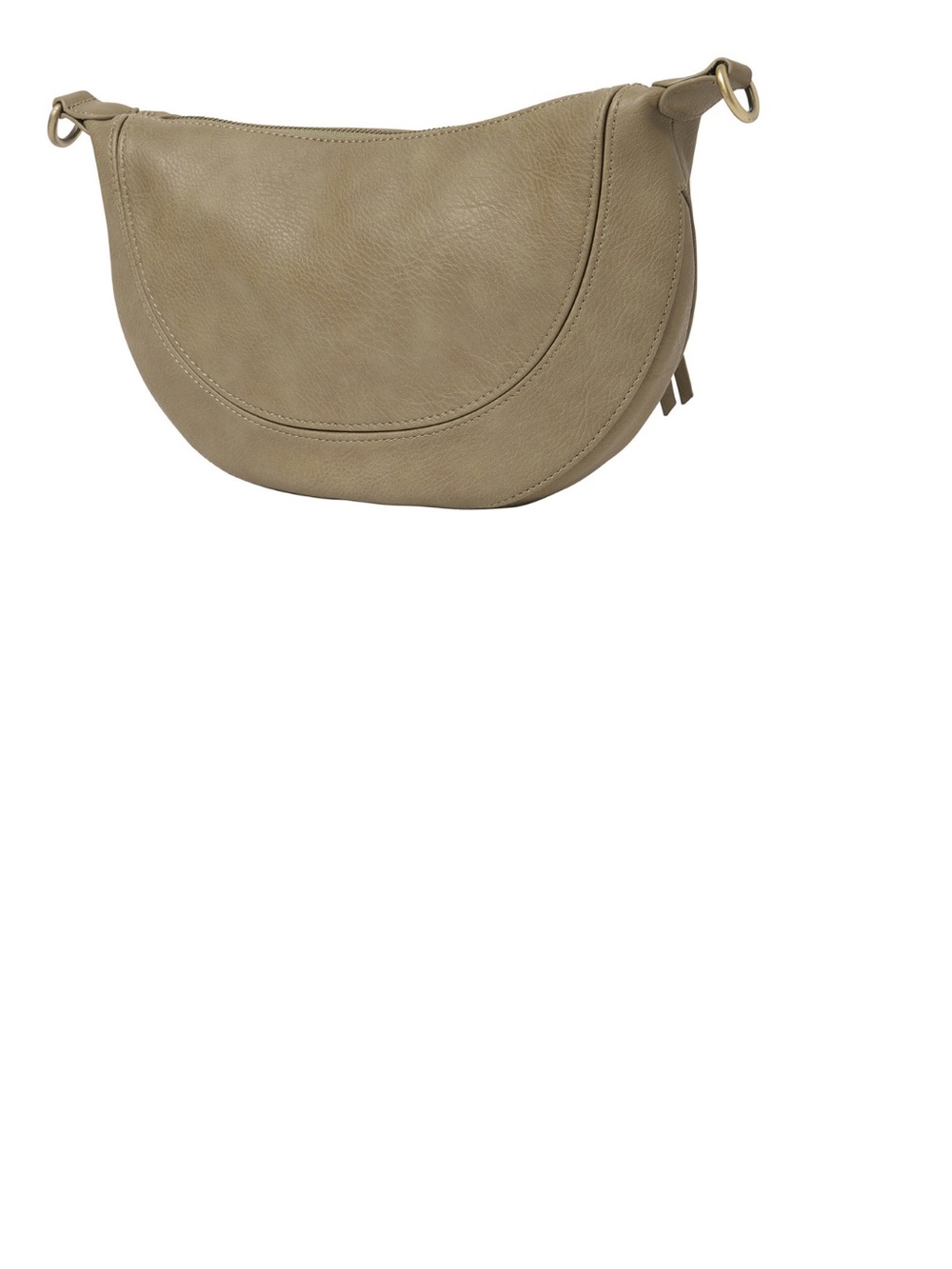 Khaki Crescent Crossbody Bag - Women